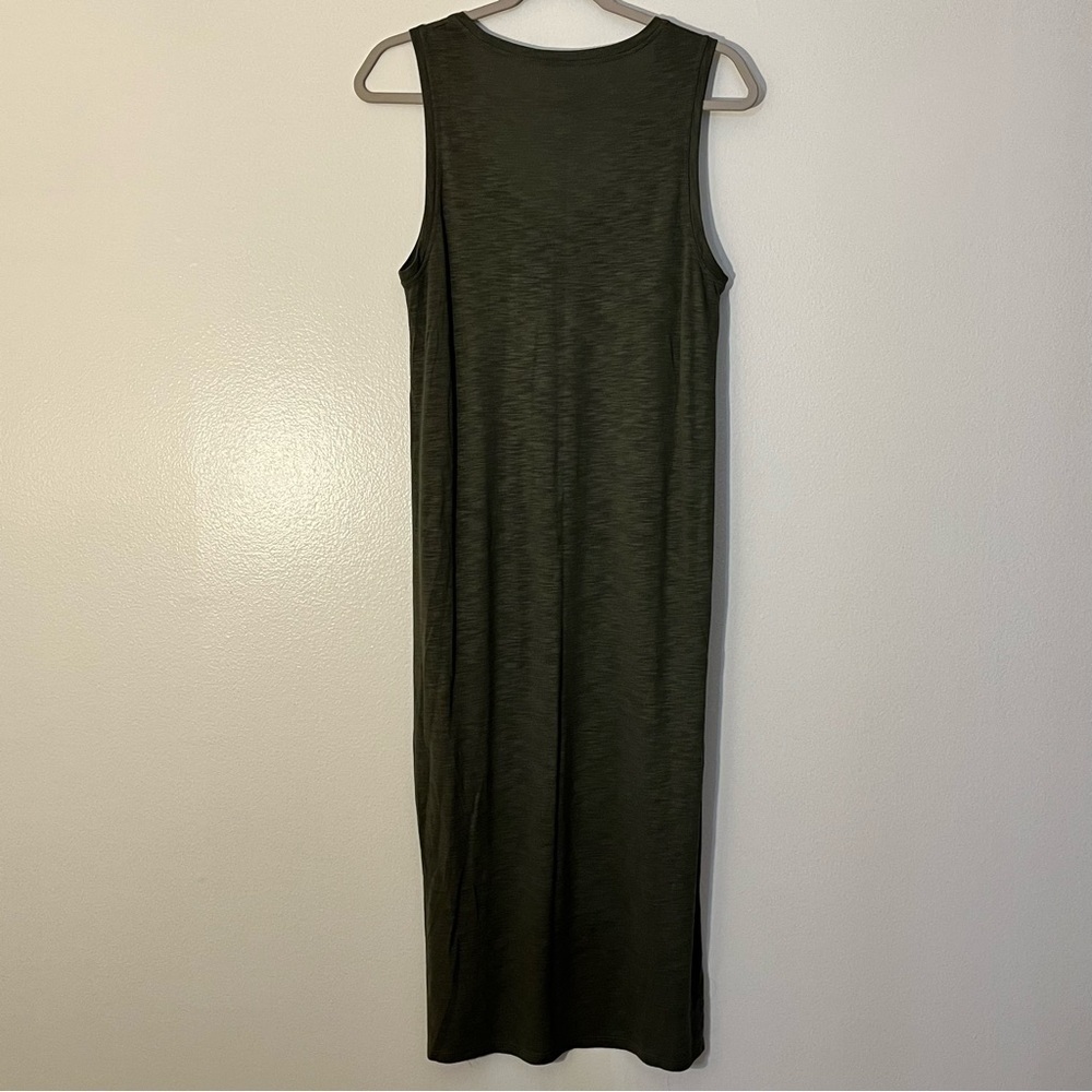 Madewell | Olive green tank midi/maxi dress Women’s size M stretch vacation - Picture 5 of 8